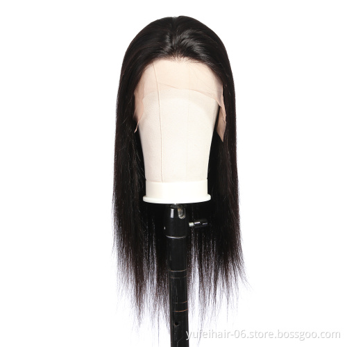 Wholesale Transparent HD Full Lace Straight Wigs Peruvian Virgin Human Hair 360 Lace Front Wigs for Black Women